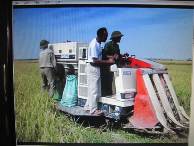 máy gặt lúa liên hoàn